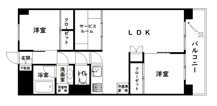 東建参宮橋マンション 4階階 間取り