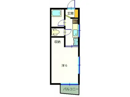 第3新原ビル(1K/4階)の間取り写真