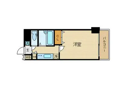 エステムプラザ神楽坂ノース RESIDENCE(1K/2階)の間取り写真