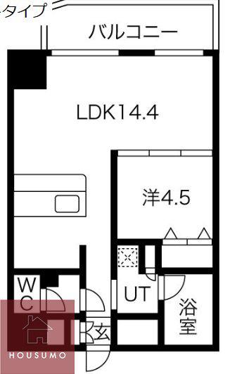 セレニテ梅田北PREMIUM(1LDK/4階)の間取り写真