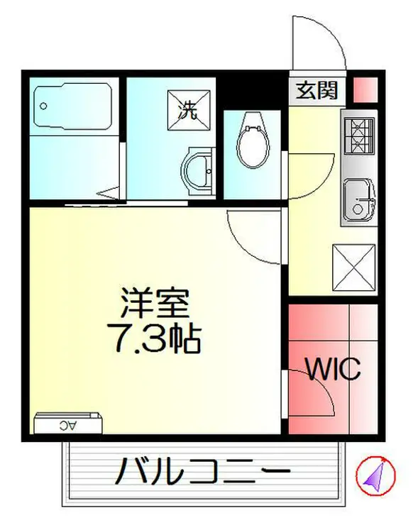 ベレオ淵野辺 1階階 間取り