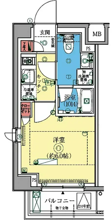 クレイシア横浜ヴェール 2階階 間取り