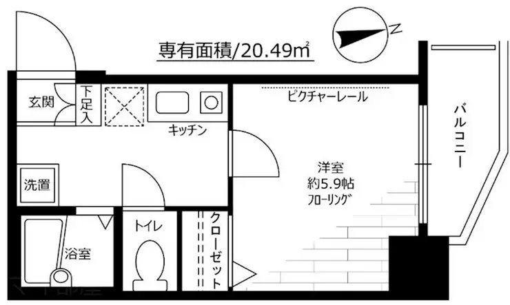クレアシオン早稲田 7階階 間取り