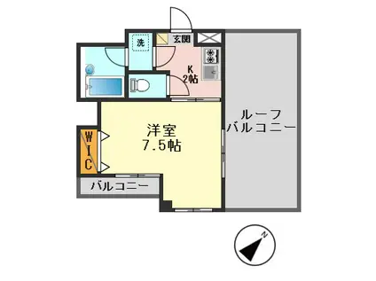 フリーデンハイムII(1K/3階)の間取り写真