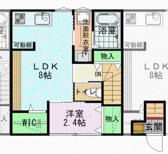 セシボン88(1LDK/2階)の間取り写真