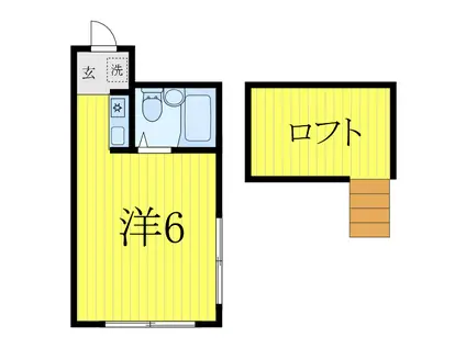 ビーコート高島平(ワンルーム/2階)の間取り写真