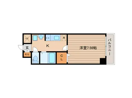 CIRCLEIII長町(1K/8階)の間取り写真