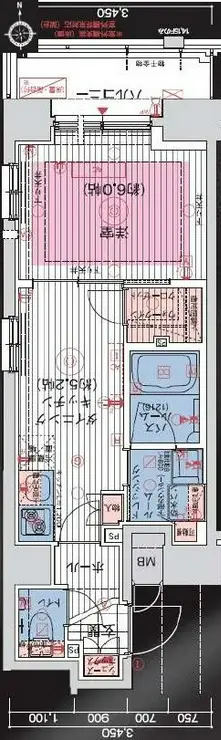 エステムプラザ芝公園 13階階 間取り