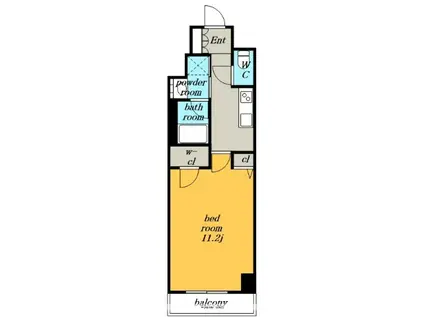 ロイジェント日吉II(1K/6階)の間取り写真
