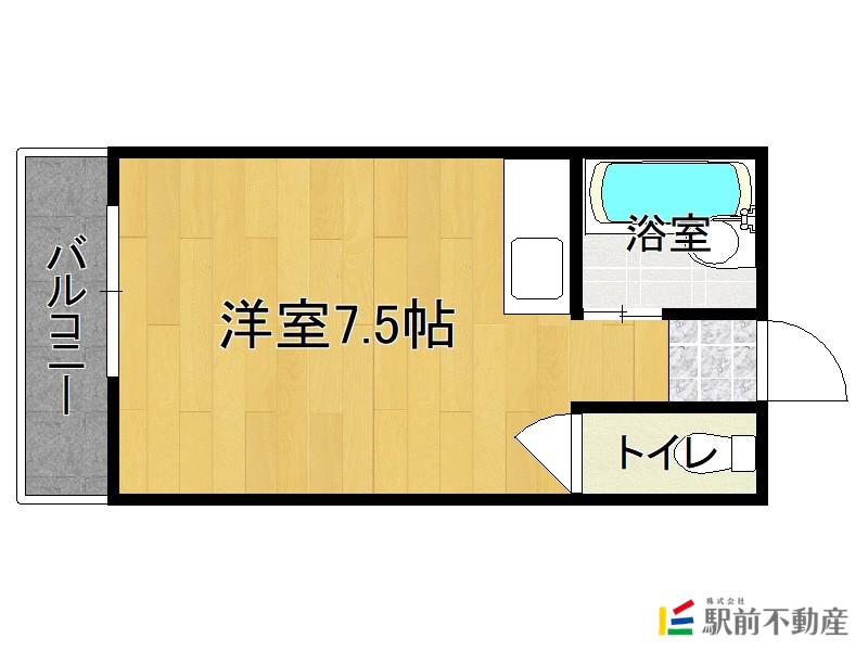 大産西新マンション(ワンルーム/7階)の間取り写真