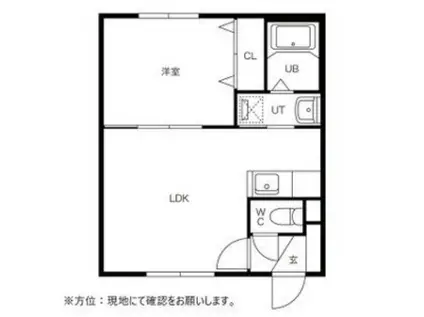 ブロッサムII(1LDK/4階)の間取り写真
