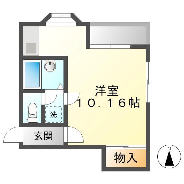 H・C・BLD(ワンルーム/4階)の間取り写真