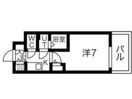 エスリードレジデンス大阪難波(1K/4階)の間取り写真