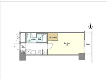 インプルーブ白金(1K/4階)の間取り写真