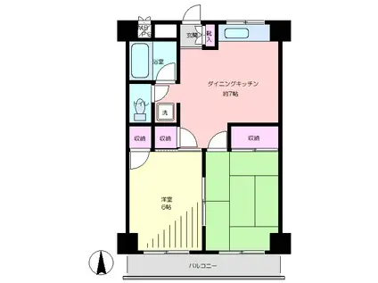 第2清和マンション(2DK/3階)の間取り写真