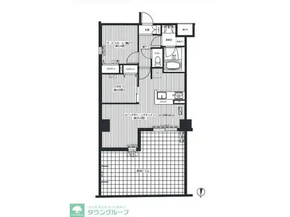 フィルージュ浦和常盤(1SLDK/1階)の間取り写真