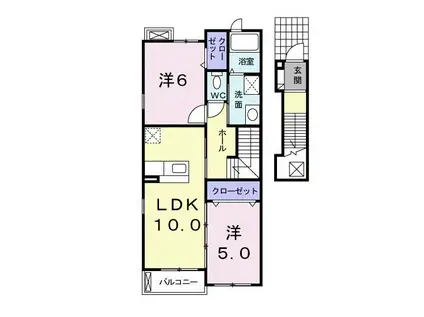 プランドール・カーサ(2LDK/2階)の間取り写真