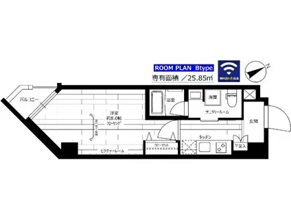 ステージファースト成増(1K/3階)の間取り写真