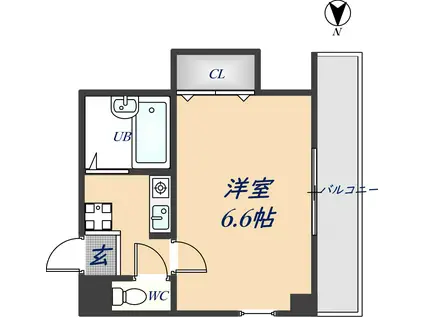 コラソンスクエア(1K/1階)の間取り写真