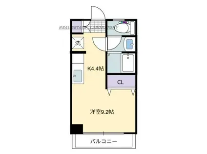 ＪＲ日豊本線 宮崎駅 徒歩10分 7階建 築24年(ワンルーム/3階)の間取り写真