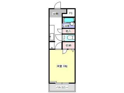 筑波加藤マンション(1K/3階)の間取り写真