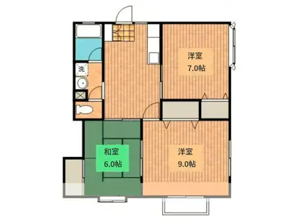 ロイヤルアーバンプリムローズ(3DK/2階)の間取り写真