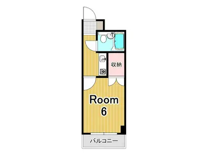 コーポ朝倉(1K/1階)の間取り写真