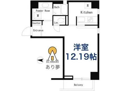 セジョリ チセ 台町(ワンルーム/6階)の間取り写真