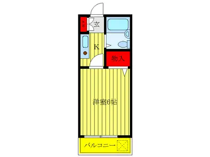 池沢ビル(1K/3階)の間取り写真