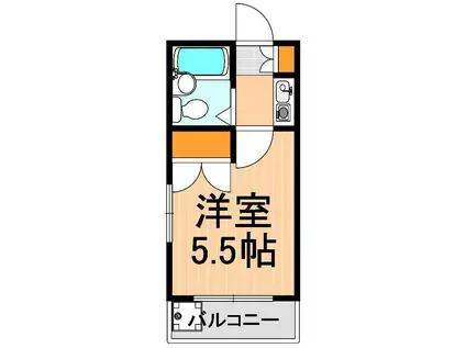 稲垣ハイツ(1K/1階)の間取り写真