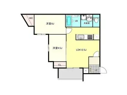 パロス大観町アルデア(2LDK/3階)の間取り写真