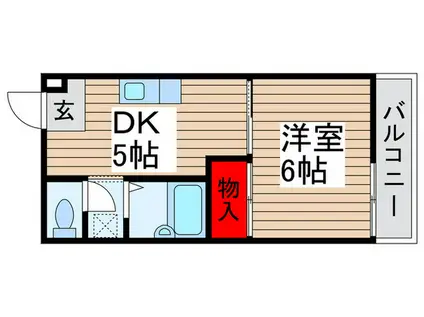 第2山田ビル(1DK/4階)の間取り写真