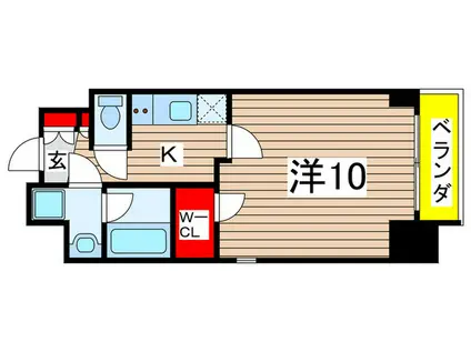 モンレーヴ森下(1K/9階)の間取り写真