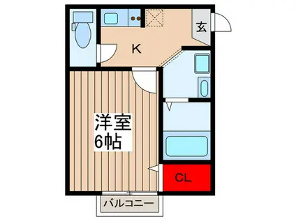 MOCA(1K/2階)の間取り写真