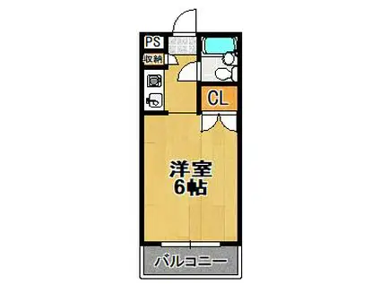 コンチネンタル大正(1K/8階)の間取り写真