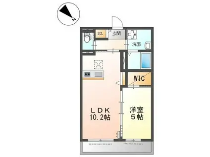 SUITE TERRACE RELIER スウィートテラス ルリエ(1LDK/2階)の間取り写真