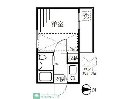 グランシャトー(1K/2階)の間取り写真