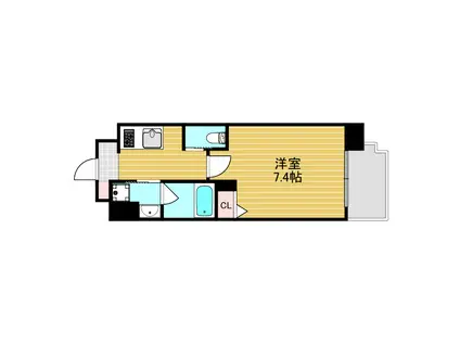 PLACZ SHIN-OSAKA(1K/3階)の間取り写真