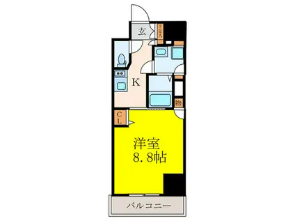 TOPAZ江坂(1K/10階)の間取り写真