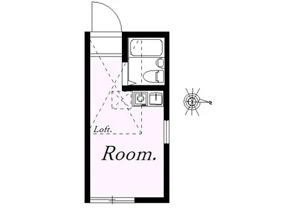 ユナイト白楽シルヴィバレンタイン(ワンルーム/2階)の間取り写真