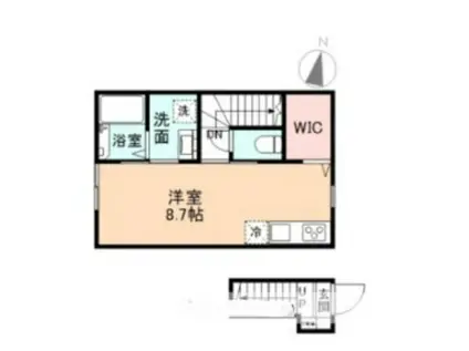 EDGEMOMENT長江(ワンルーム/2階)の間取り写真