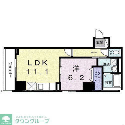 シエスタ キー(1LDK/5階)の間取り写真