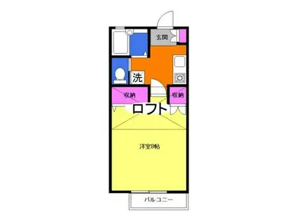 ソフィア三田南(1K/1階)の間取り写真