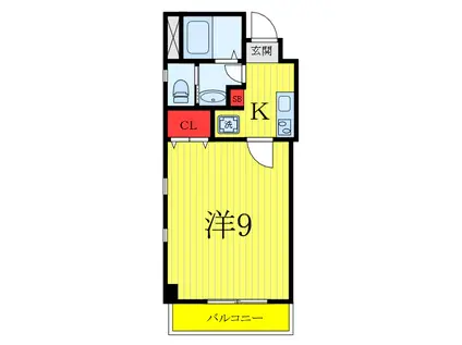 レクイアーレ(1K/2階)の間取り写真