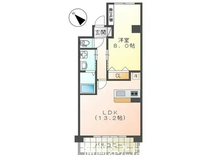 GRAN CENOTE M(1LDK/7階)の間取り写真