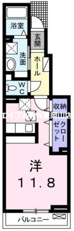 グラッツェ(ワンルーム/1階)の間取り写真