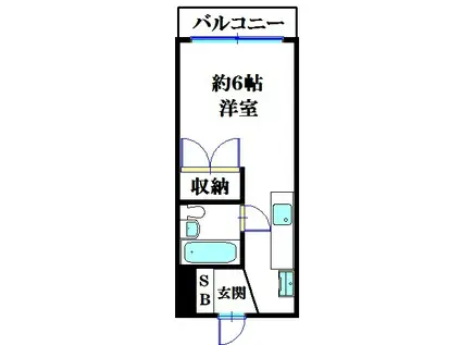 SHUSHUビルII(ワンルーム/3階)の間取り写真