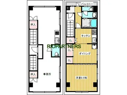 STR中板橋駅前ビル(2LDK/3階)の間取り写真
