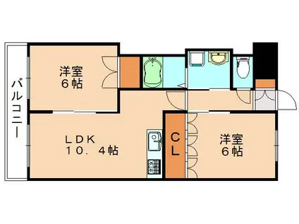 モン・トレゾール(2LDK/1階)の間取り写真