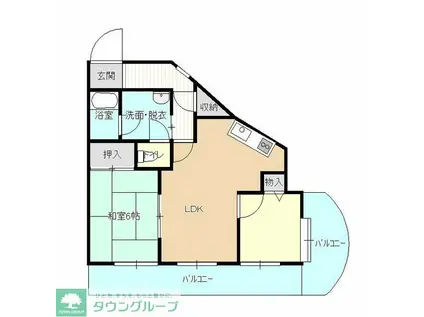 ルミエール薬院(2LDK/5階)の間取り写真